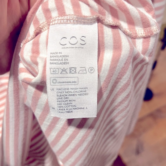 COS pink and white stripped shirt - Picture 3 of 5